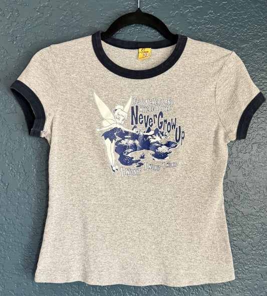 Y2K Tinkerbell Neverland Ringer Tee