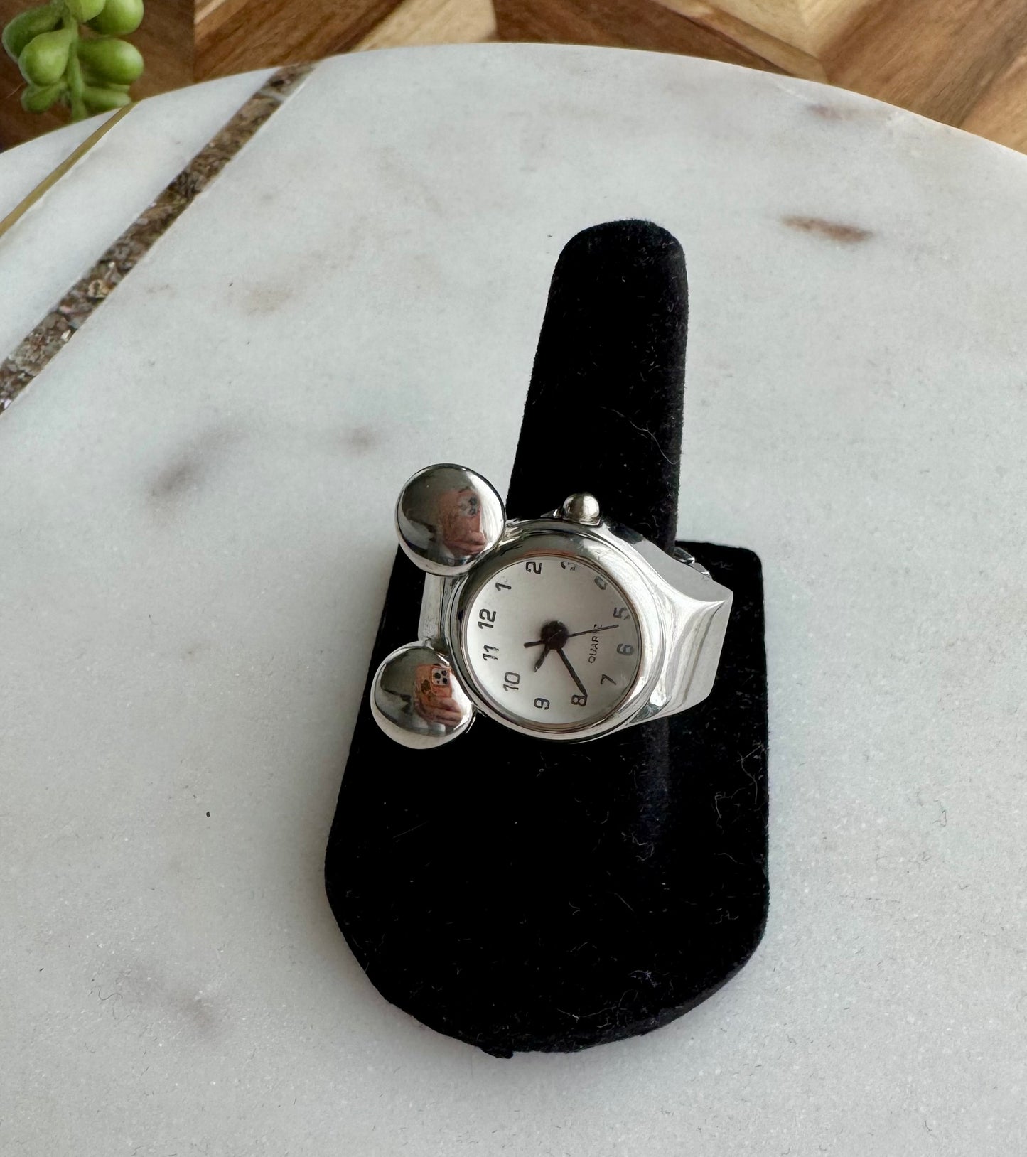 Silver Mickey Mouse Ring Watch