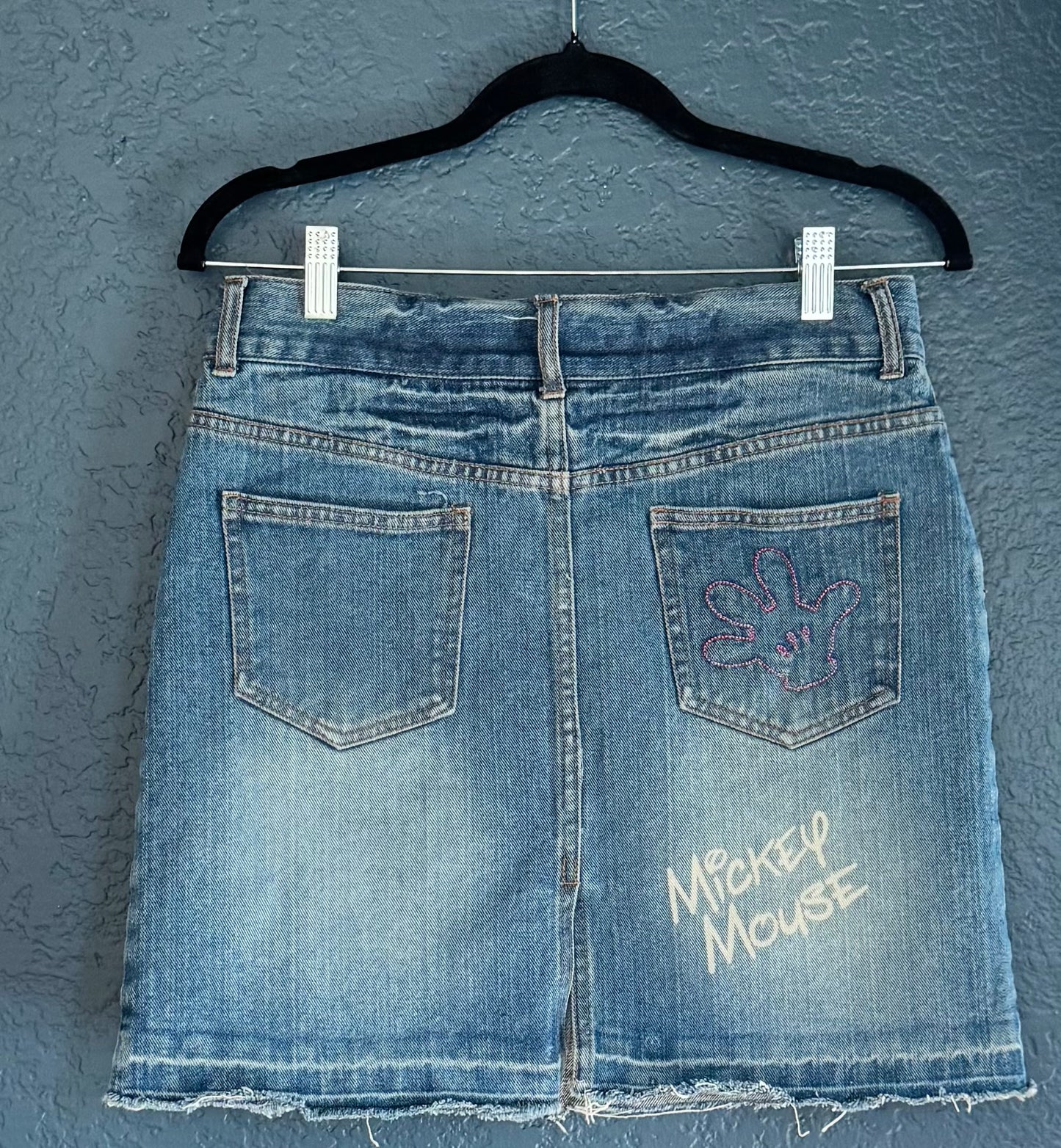 Y2K Mickey Jean Skirt