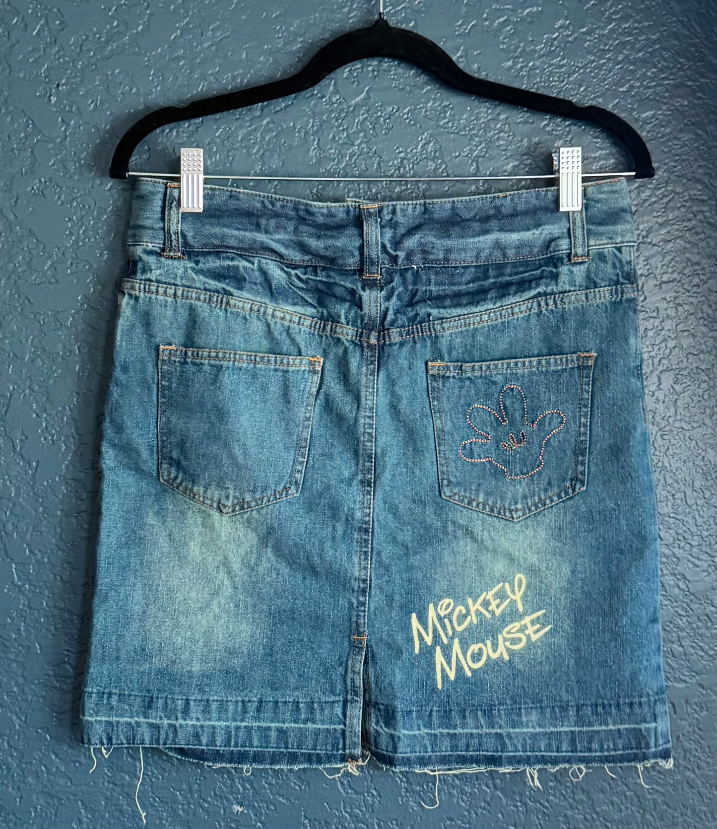 Y2K Mickey Jean Skirt