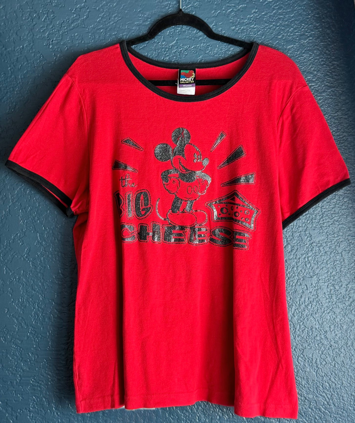 Mickey Mouse "Big Cheese" Ringer Tee