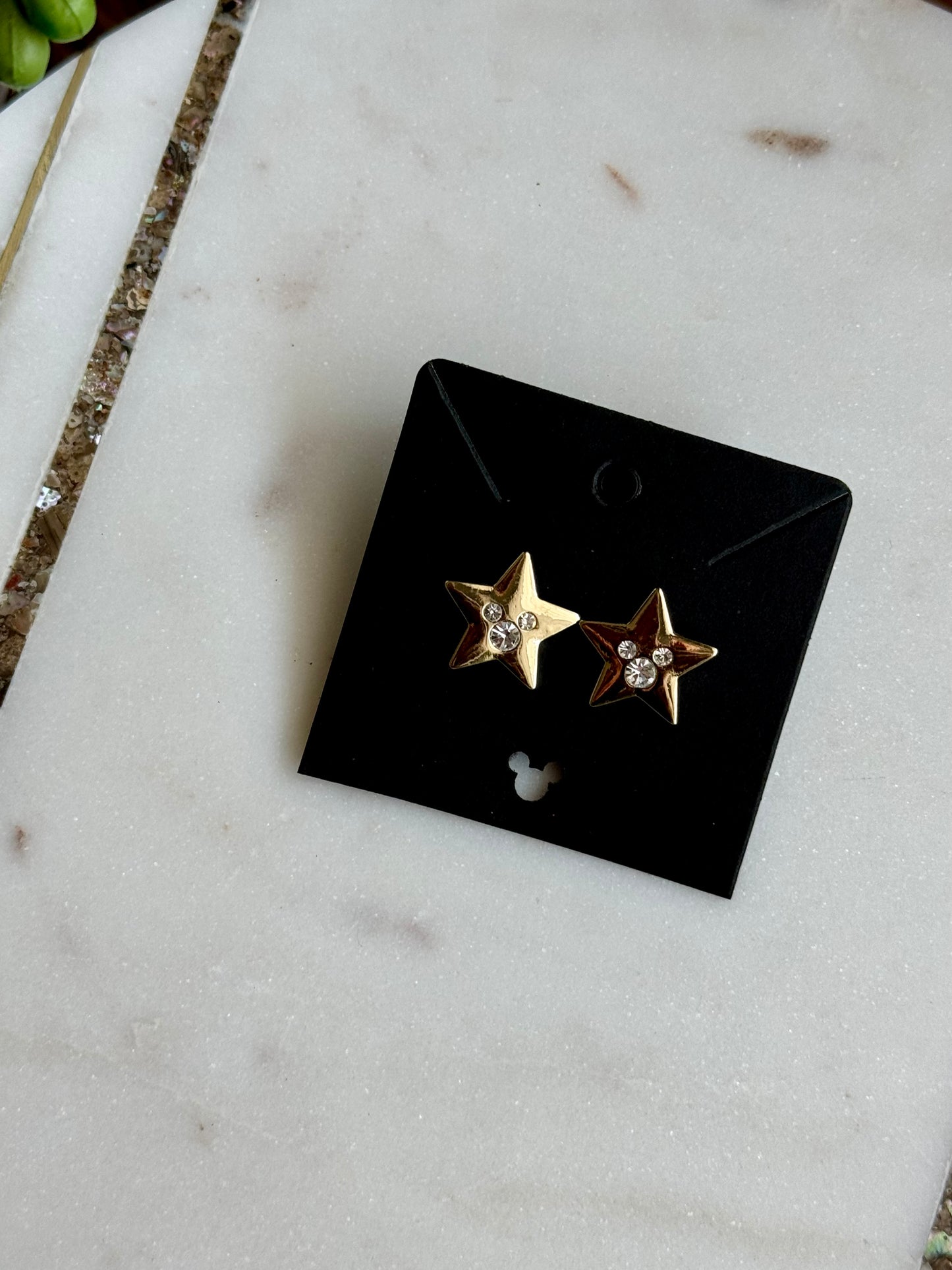 Mickey Mouse Gold Star Earrings