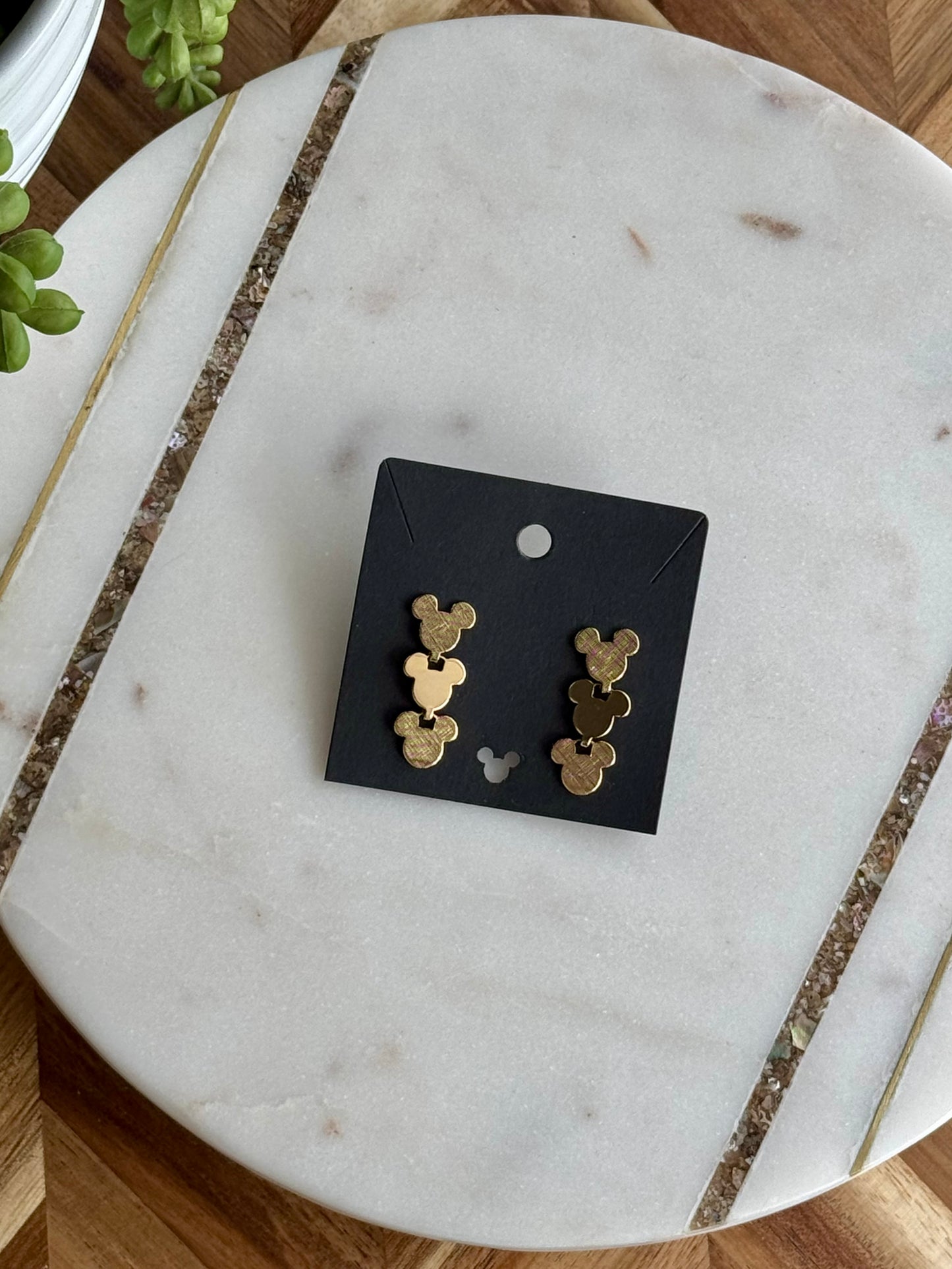 Mickey Mouse Trio Drop Earrings