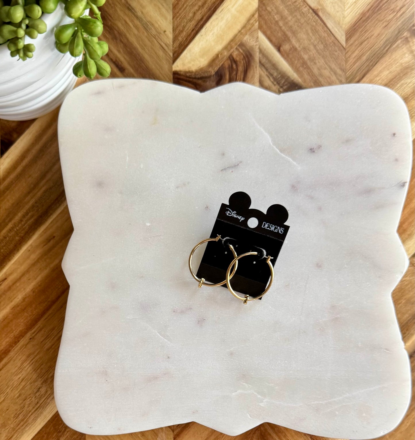 Mickey Mouse Charm Hoops