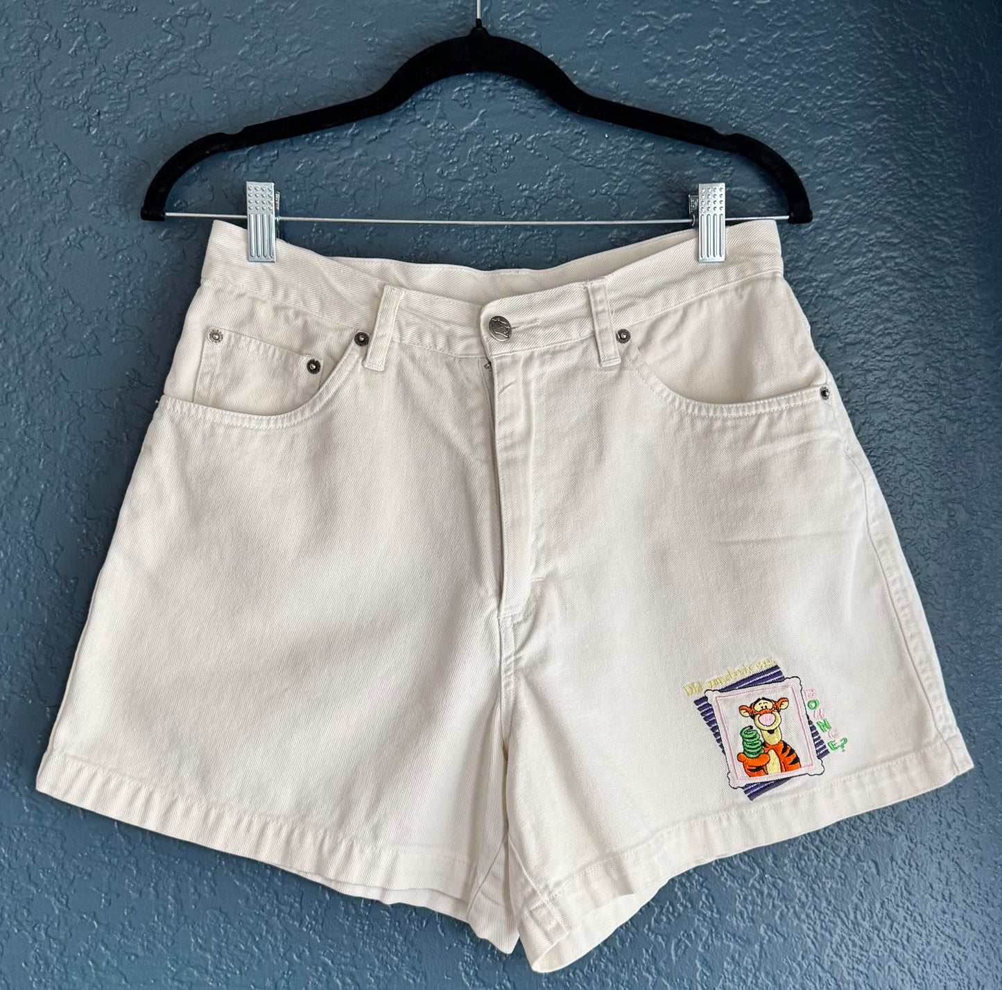 Embroidered Tigger Denim Shorts