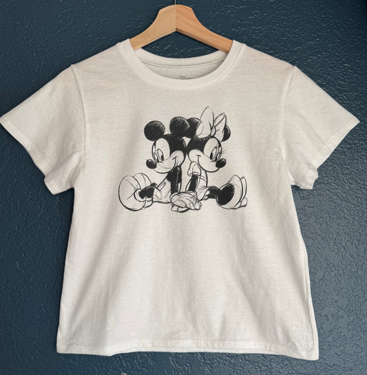 Mickey & Minnie Sketch Baby Tee