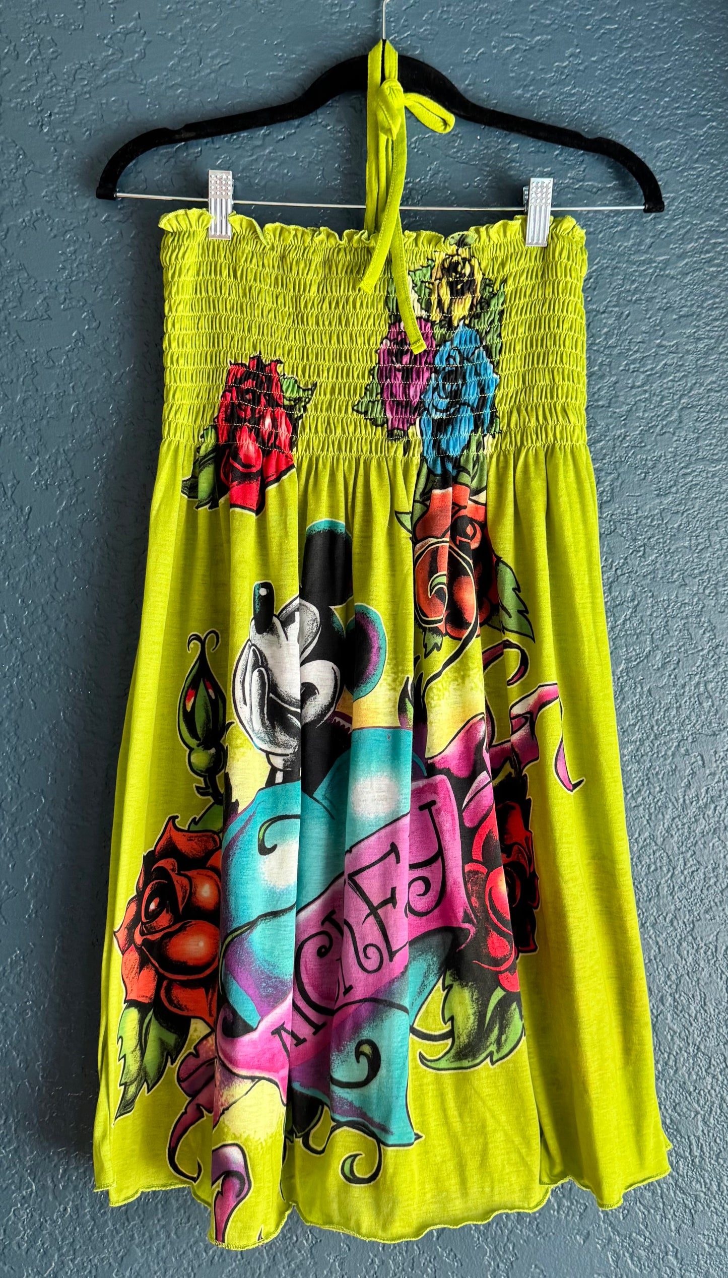 Y2K Mickey Mouse Halter Dress