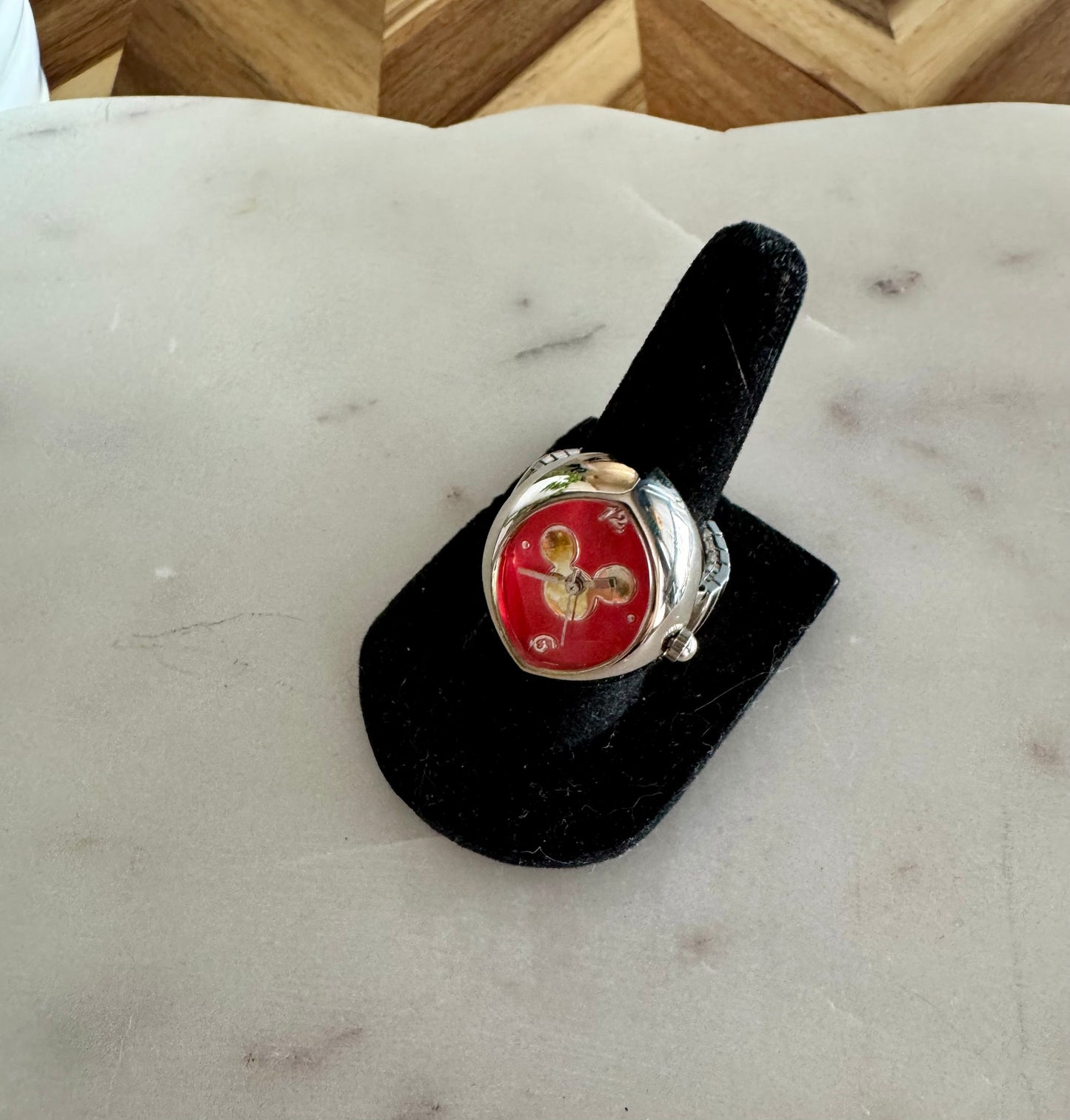 Silver Mickey Mouse Ring Watch