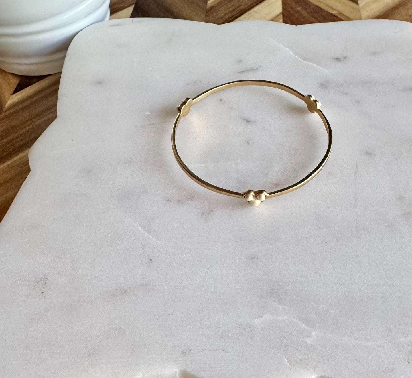 Pearl Mickey Mouse Bangle Bracelet