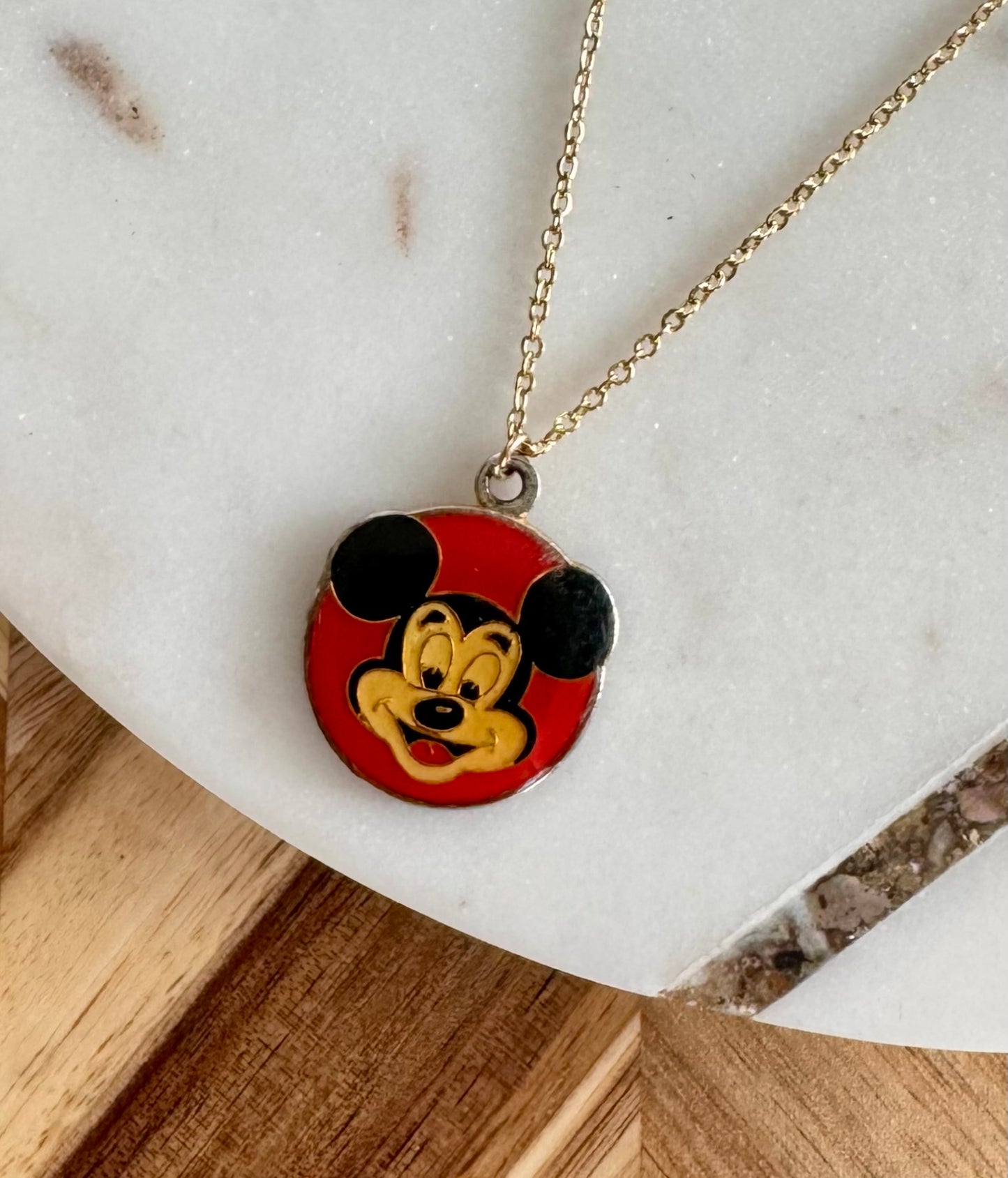 Funny Face Mickey Mouse Necklace