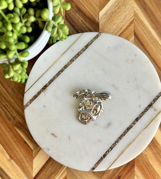 Sterling Silver Donald Duck Pendant / Brooch