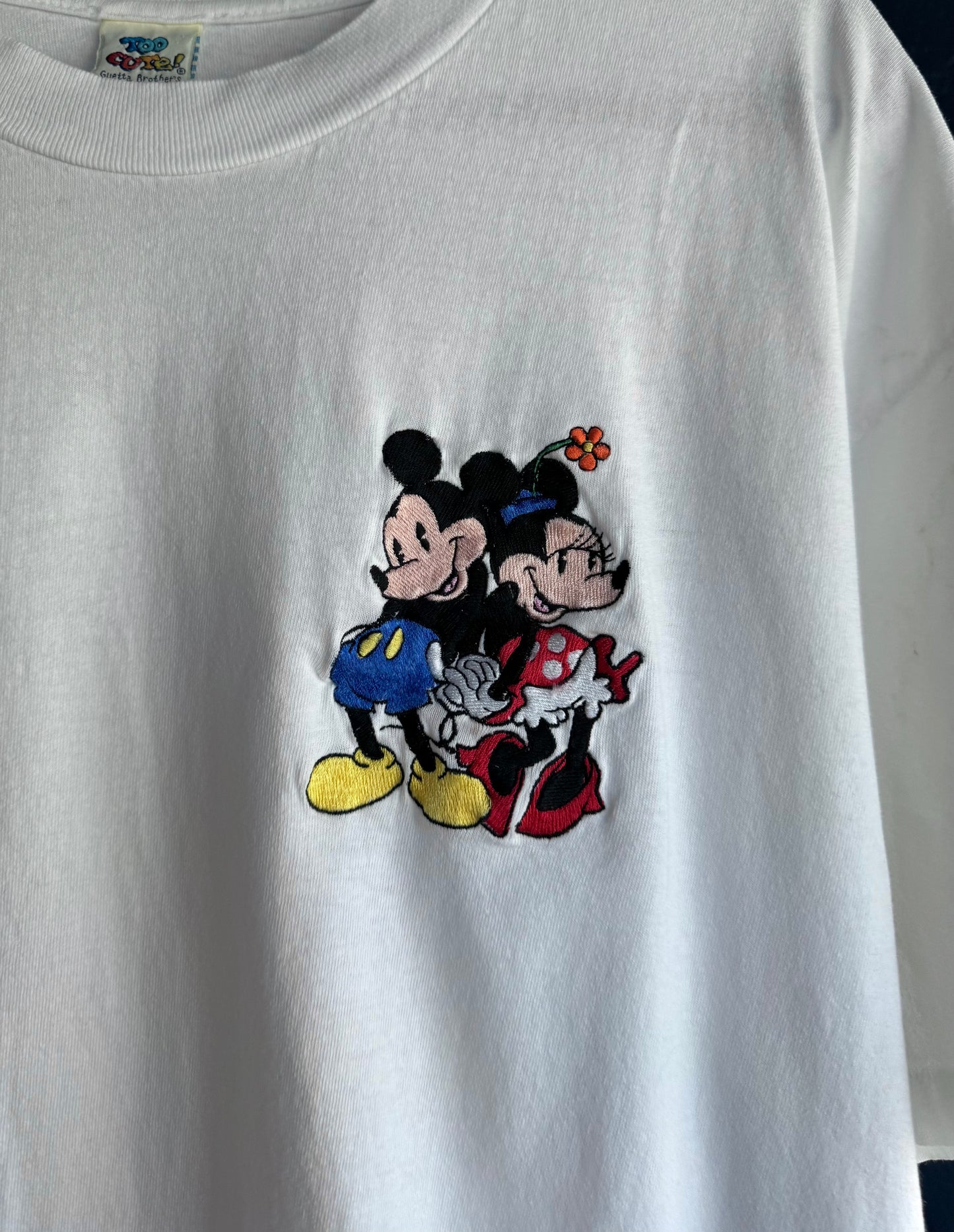 Embroidered Mickey & Minnie Shirt