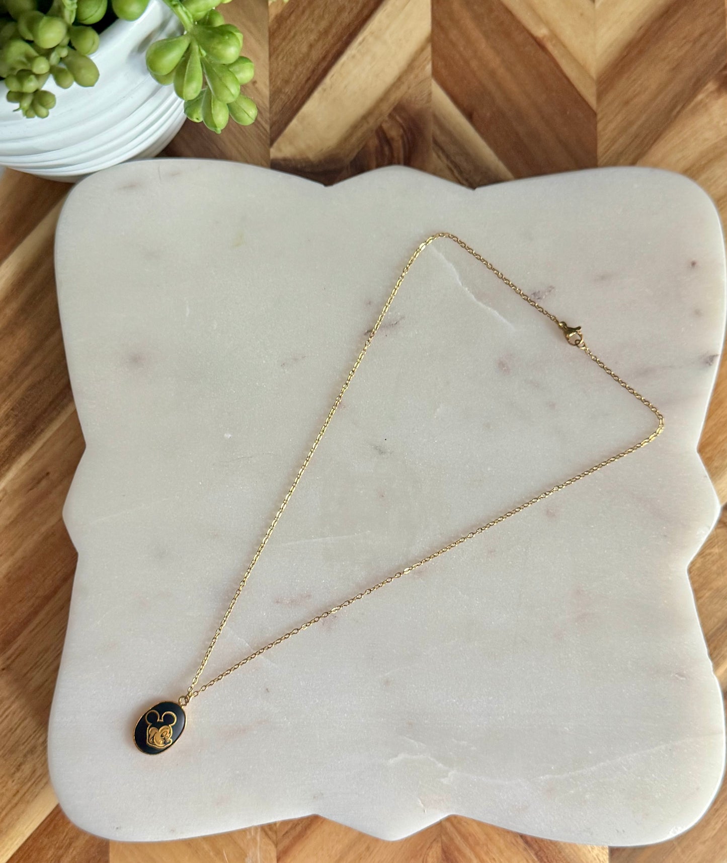 Mickey Mouse Damascene Necklace