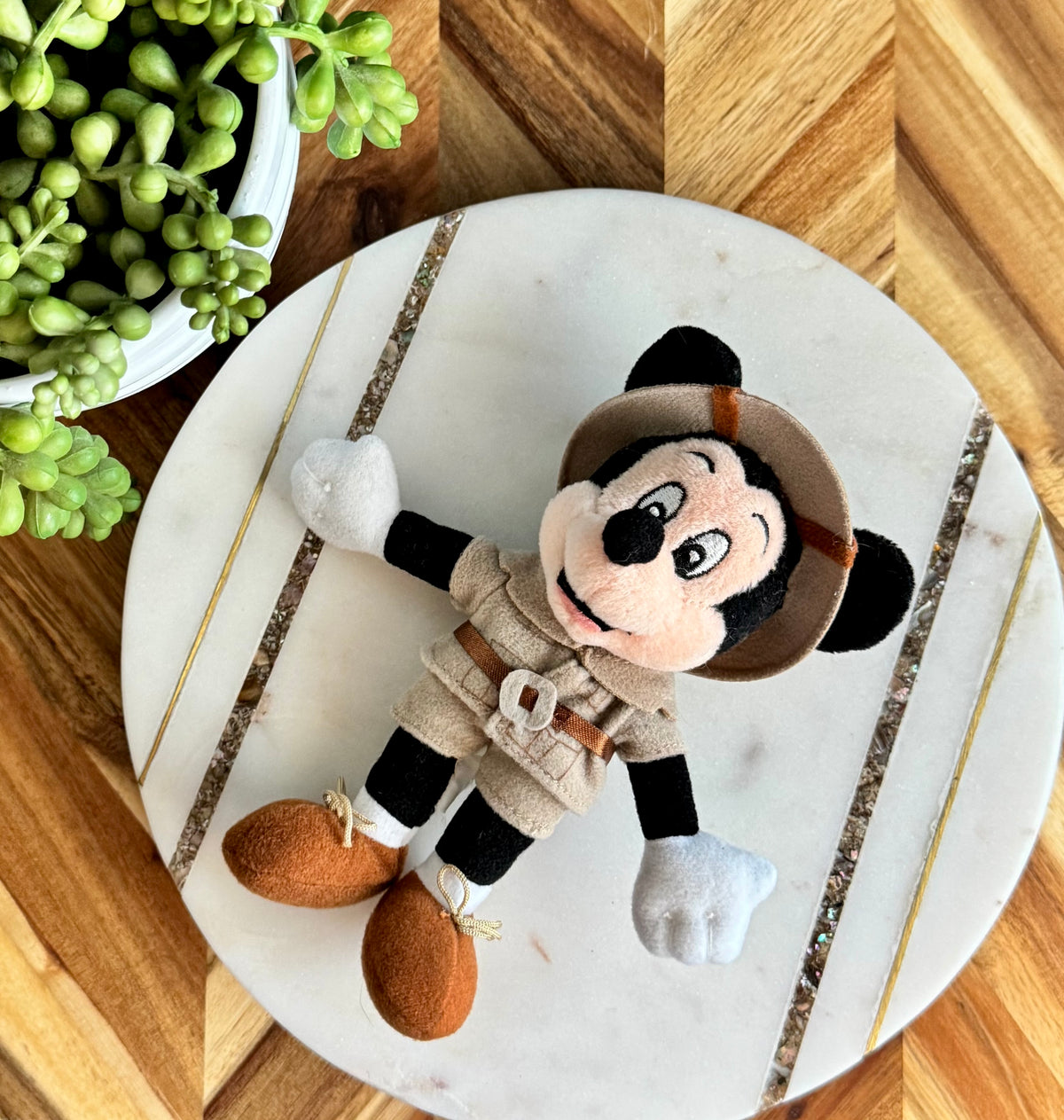 Safari Mickey Mouse Plush Bag Charm / Key Chain