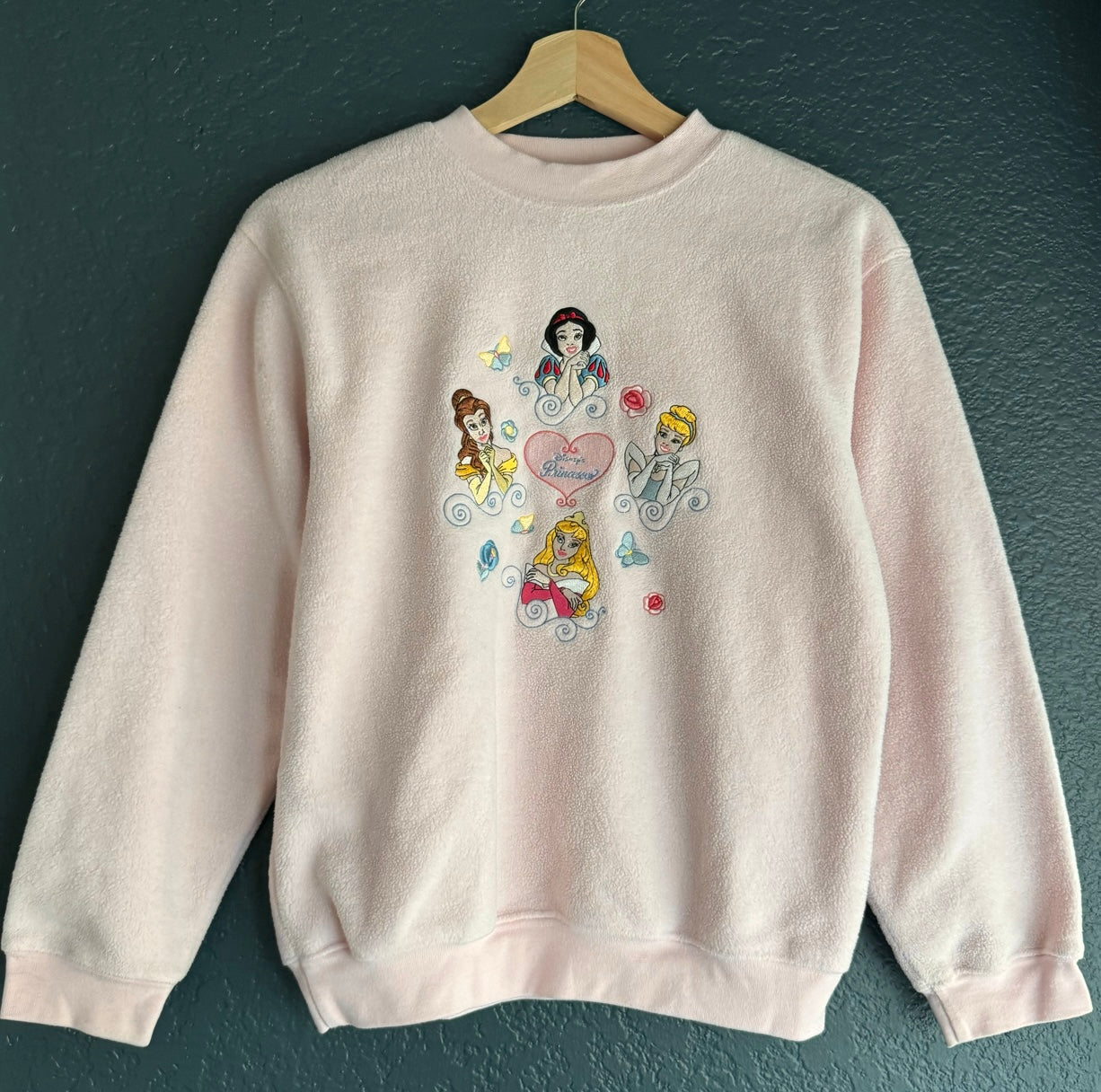 Fleece Embroidered Princess Crewneck