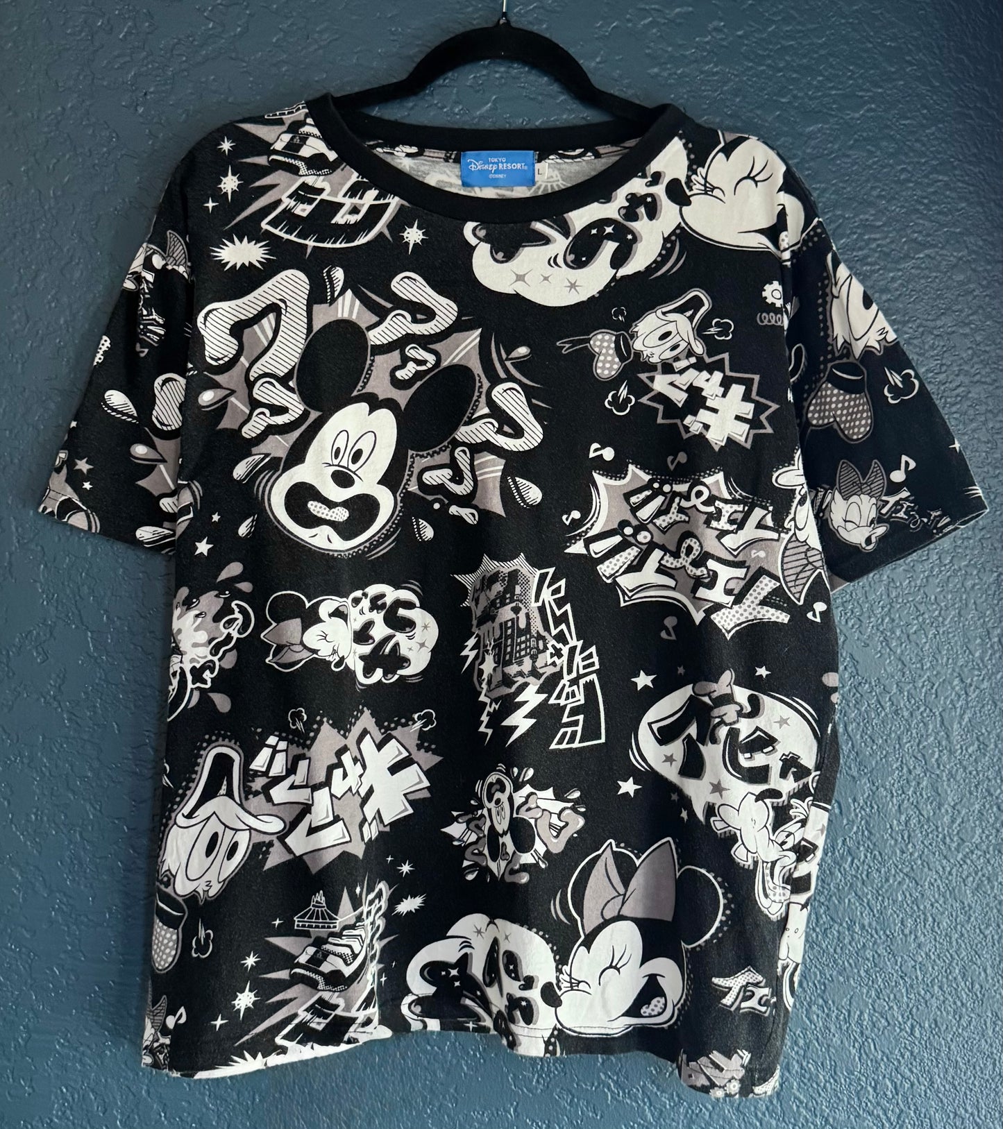 TDR Terror Mickey & Friends AOP Shirt NWT