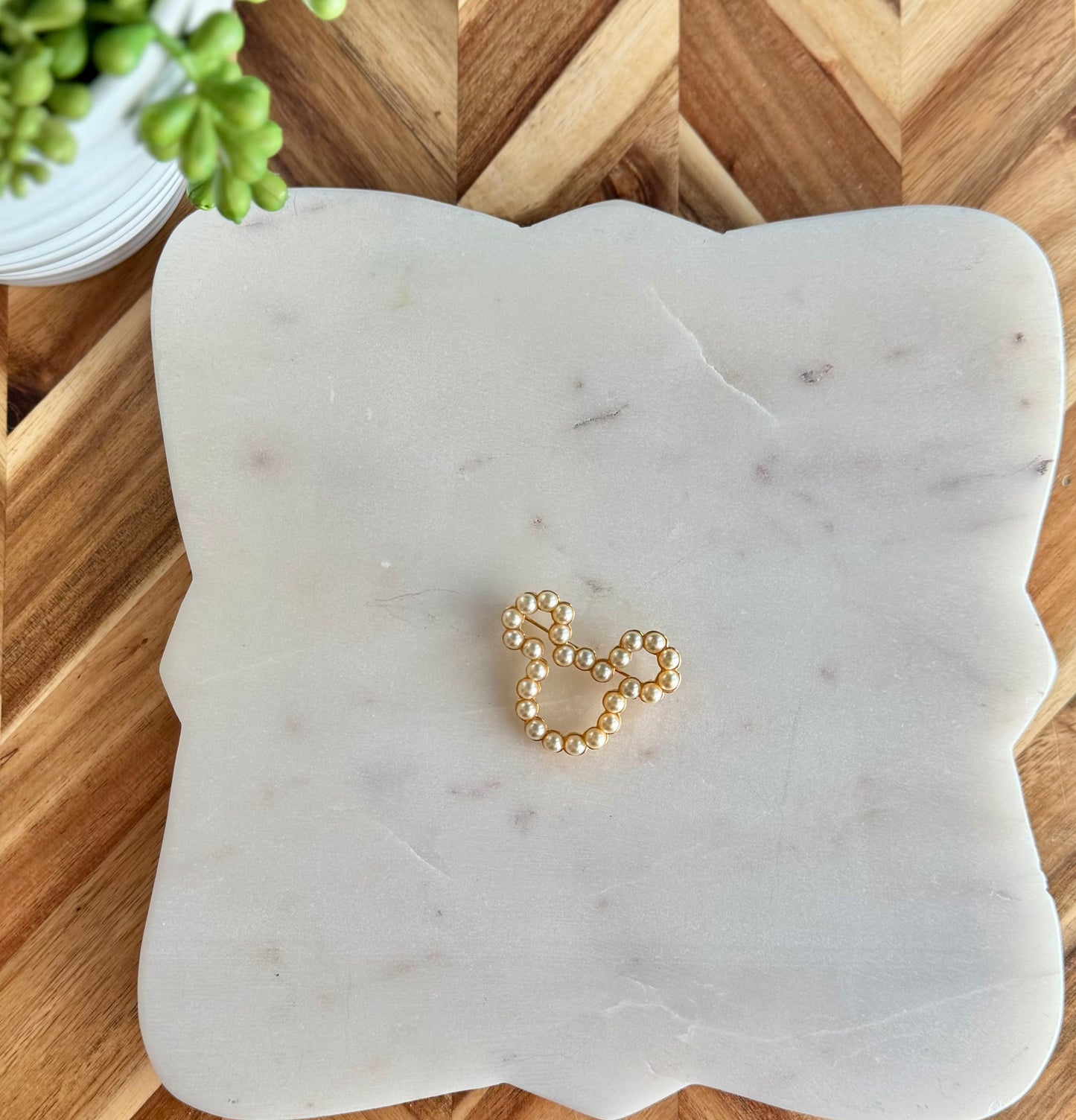 Mickey Mouse Pearl Brooch