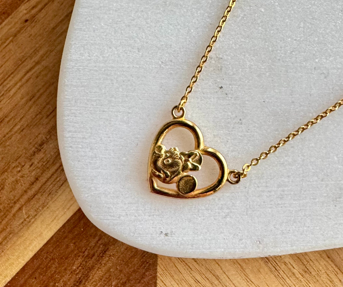 TDR Heart Minnie Mouse Necklace