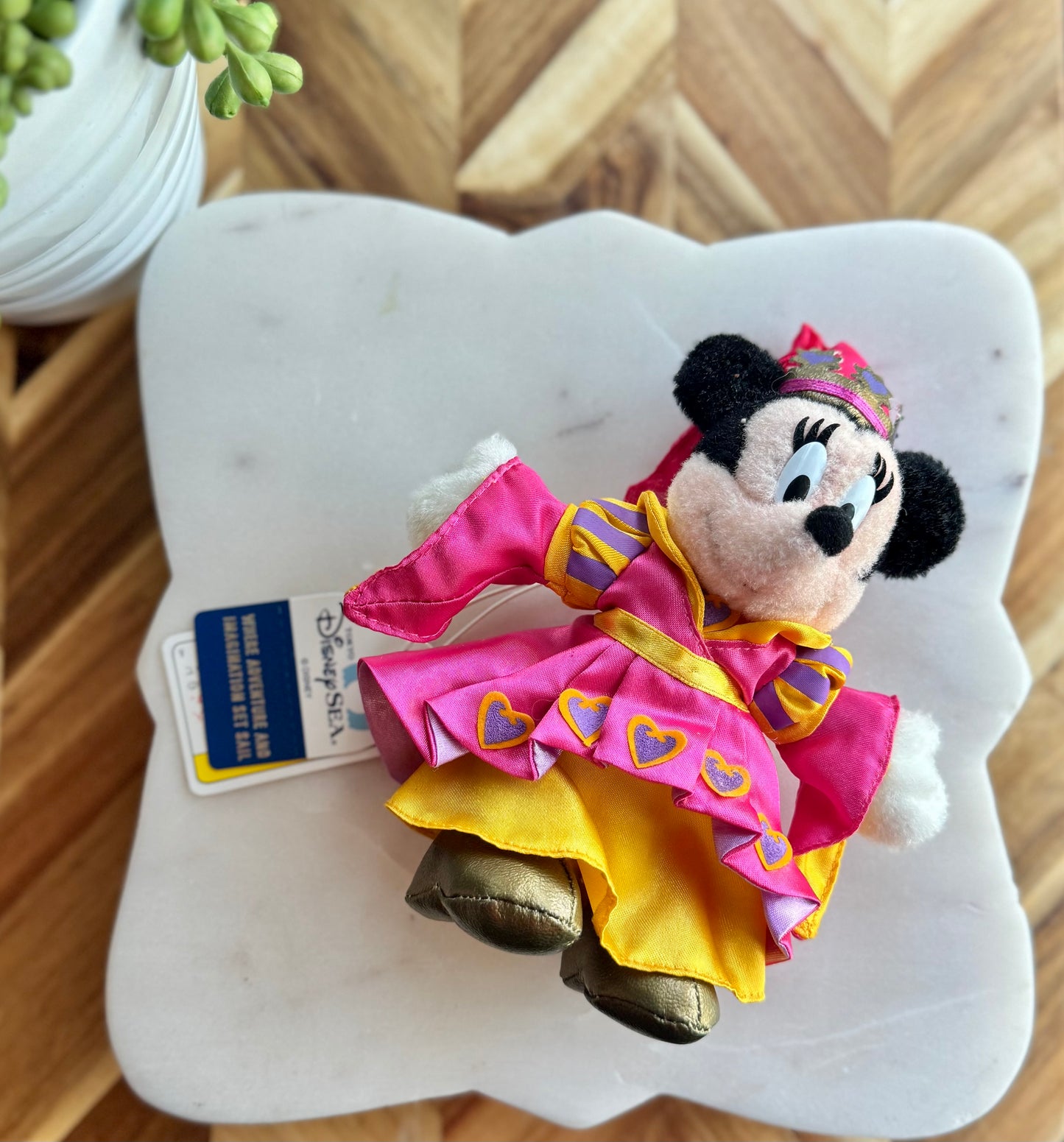 Princess Minnie Mouse Plush Bag Charm / Key Chain - NWT