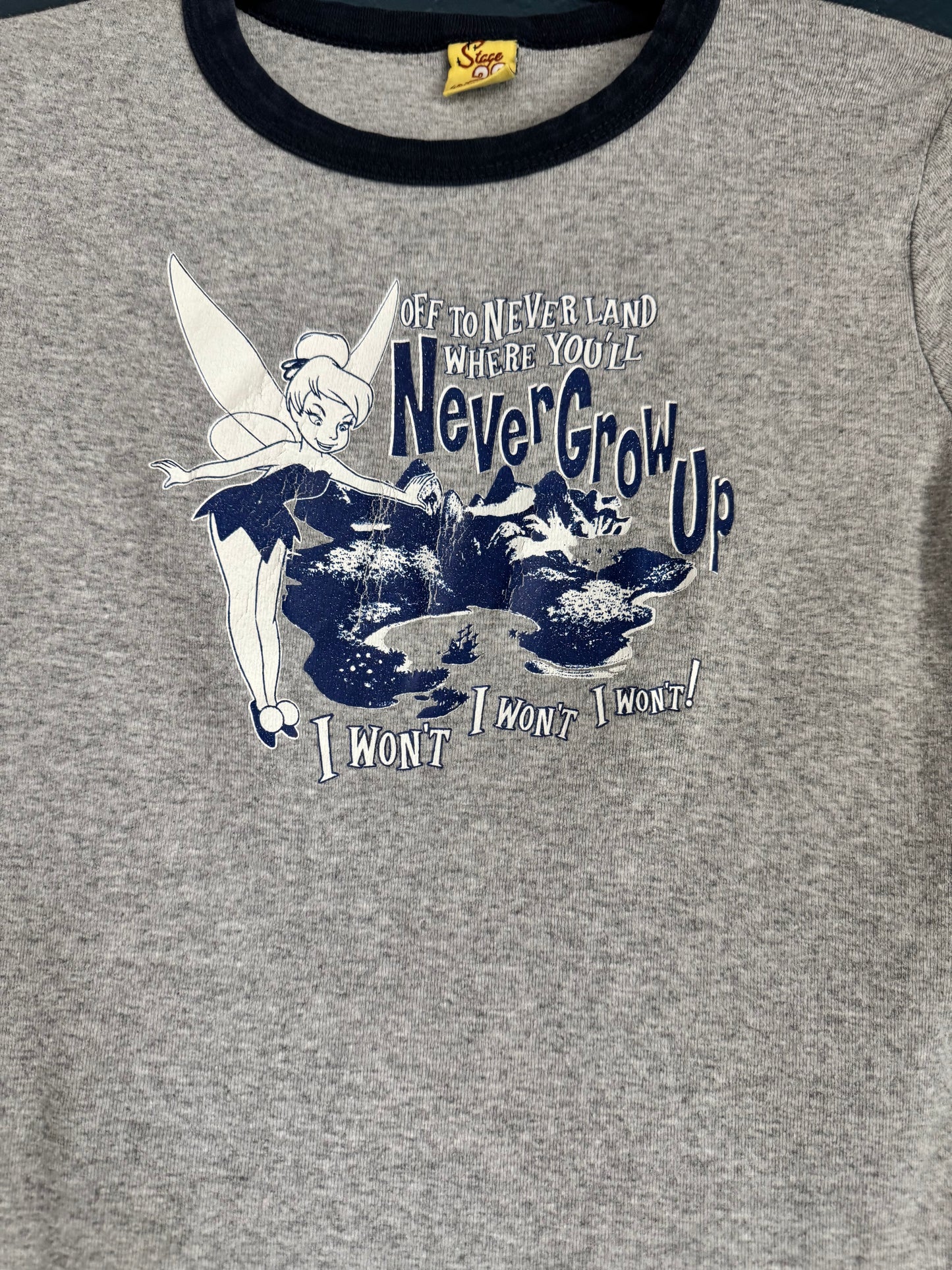 Y2K Tinkerbell Neverland Ringer Tee