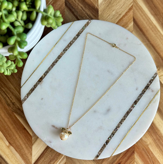 Mickey Mouse Pearl Pendant Necklace