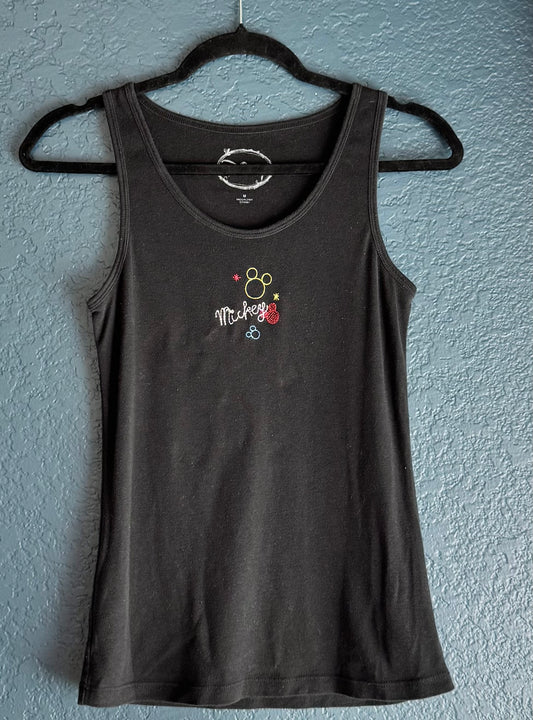 Embroidered Mickey Mouse Tank Top