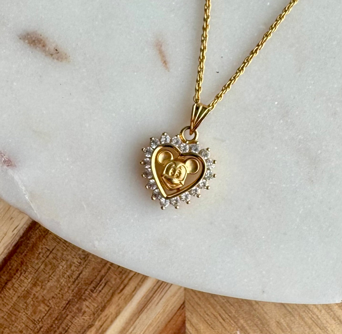 Mickey Mouse Heart Necklace