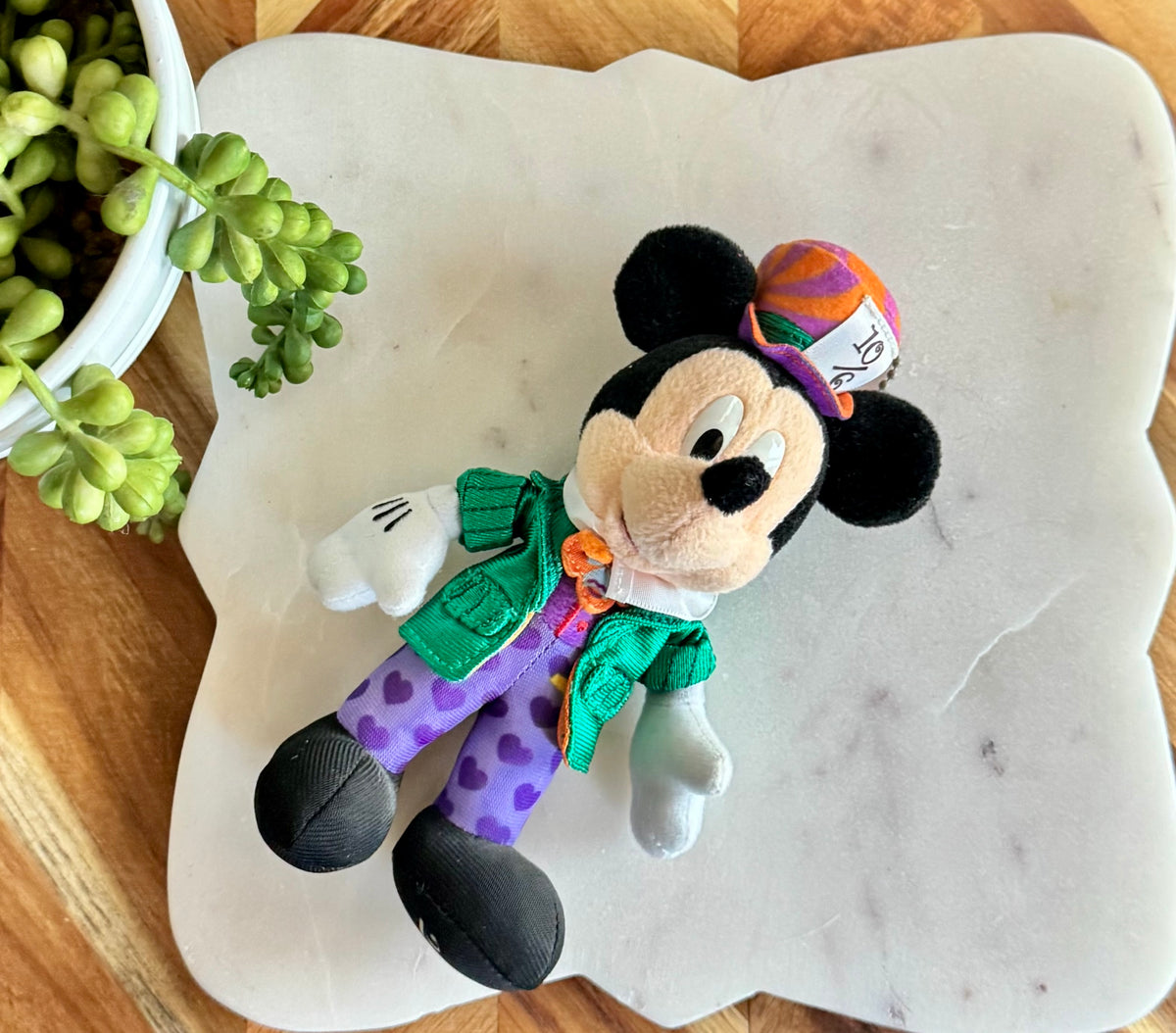 Mad Hatter Mickey Plush Bag Charm / Key Chain