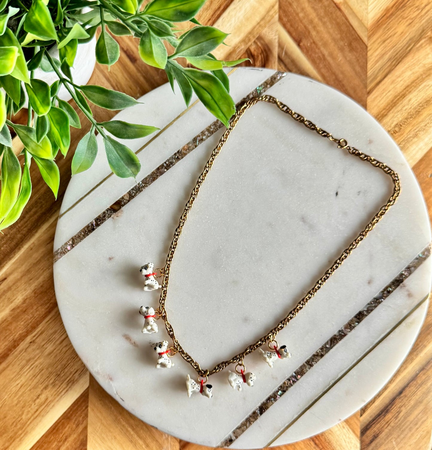 Dalmatian Charm Necklace