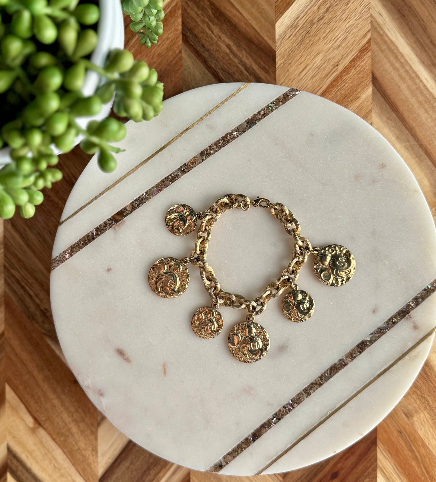 Mickey Coin Charm Bracelet