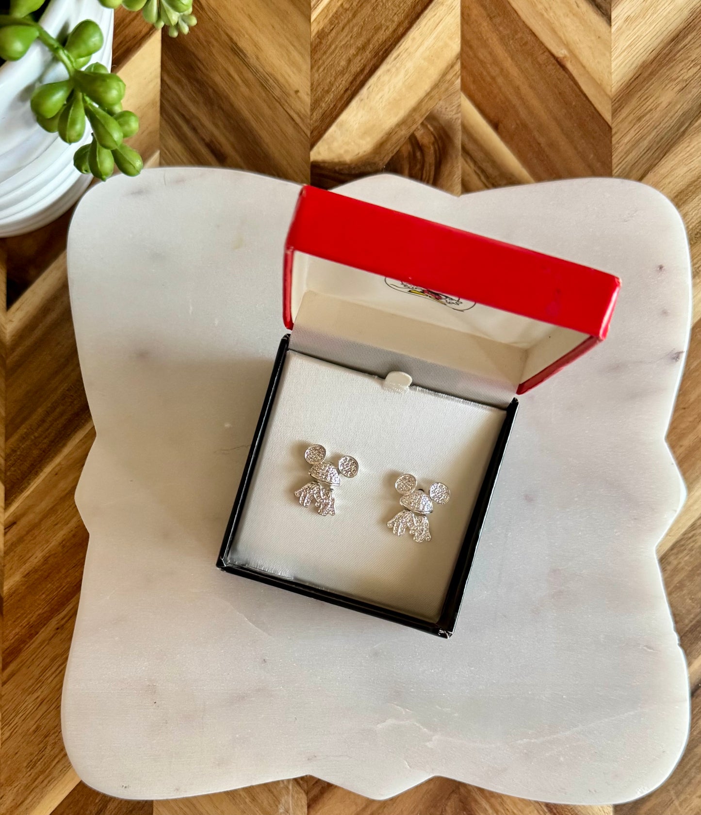 Mickey Mouse Rhinestone Earrings