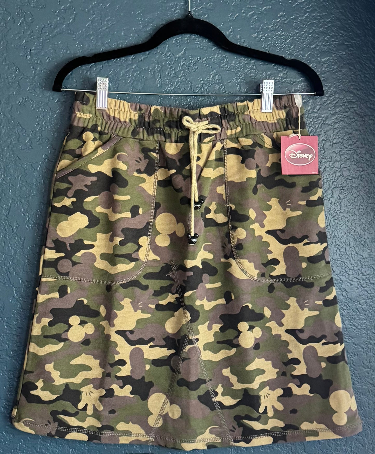 Camo Mickey Cotton Skirt