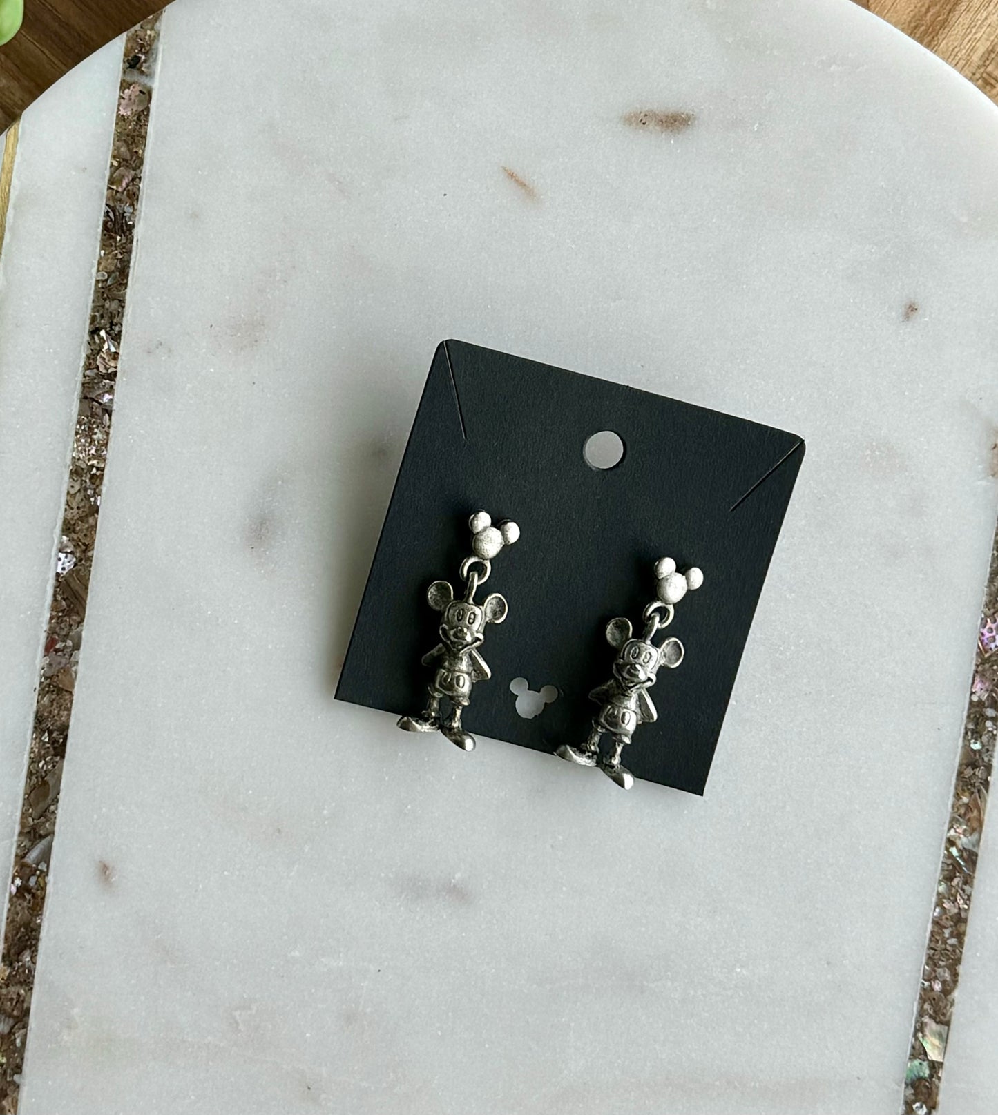 Pewter Mickey Mouse Earrings