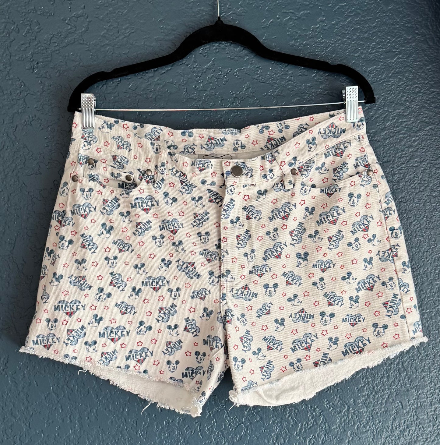 Denim AOP Mickey Shorts