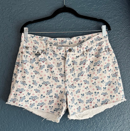Denim AOP Mickey Shorts