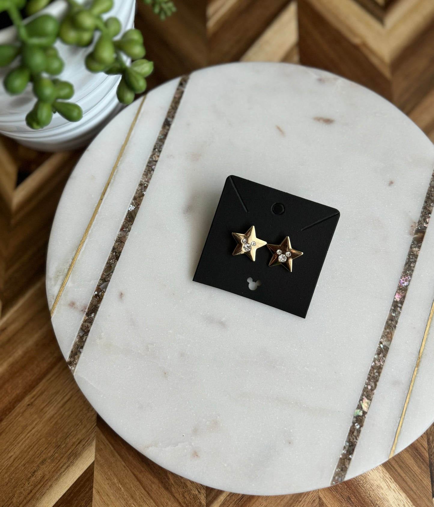 Mickey Mouse Gold Star Earrings