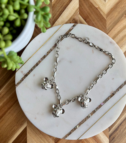 Moussy Silver Mickey Mouse Necklace