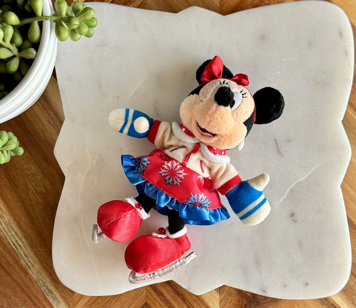 Skater Minnie Mouse Plush Bag Charm / Key Chain