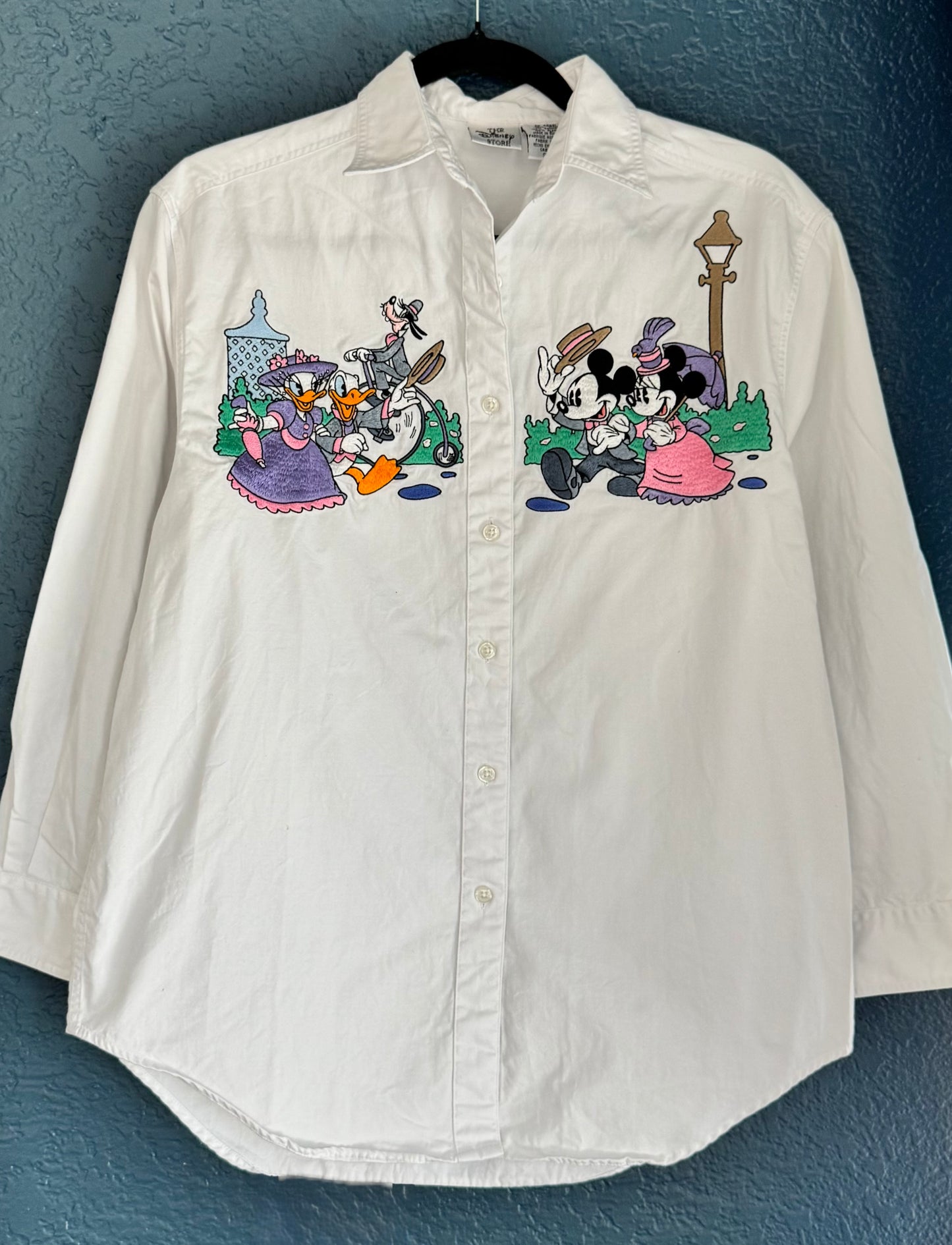 Embroidered Mickey & Friends Button Up Shirt