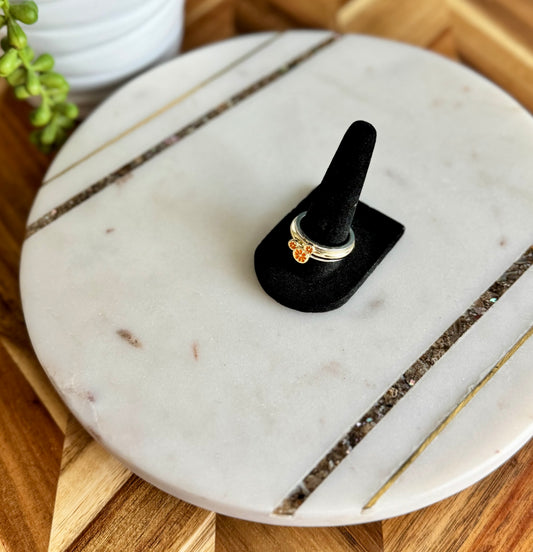 Flower Mickey Mouse Two Tone Ring