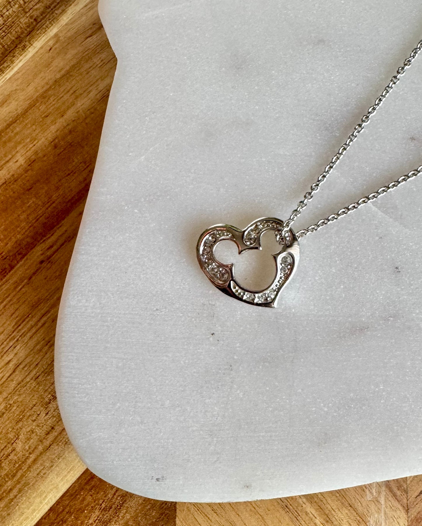 Mickey Mouse Heart Necklace