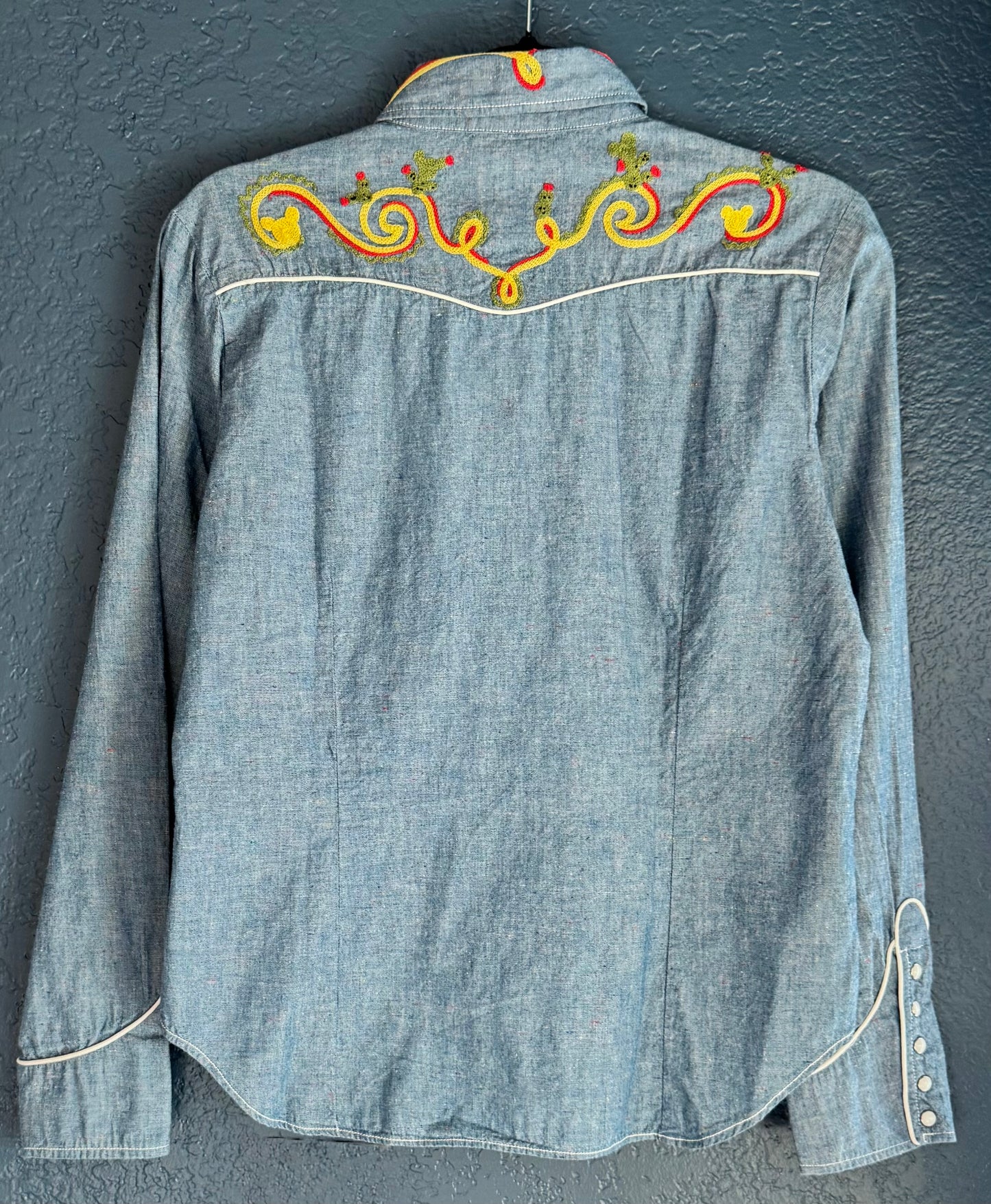 TDR Western Embroidered Mickey Button Up Shirt