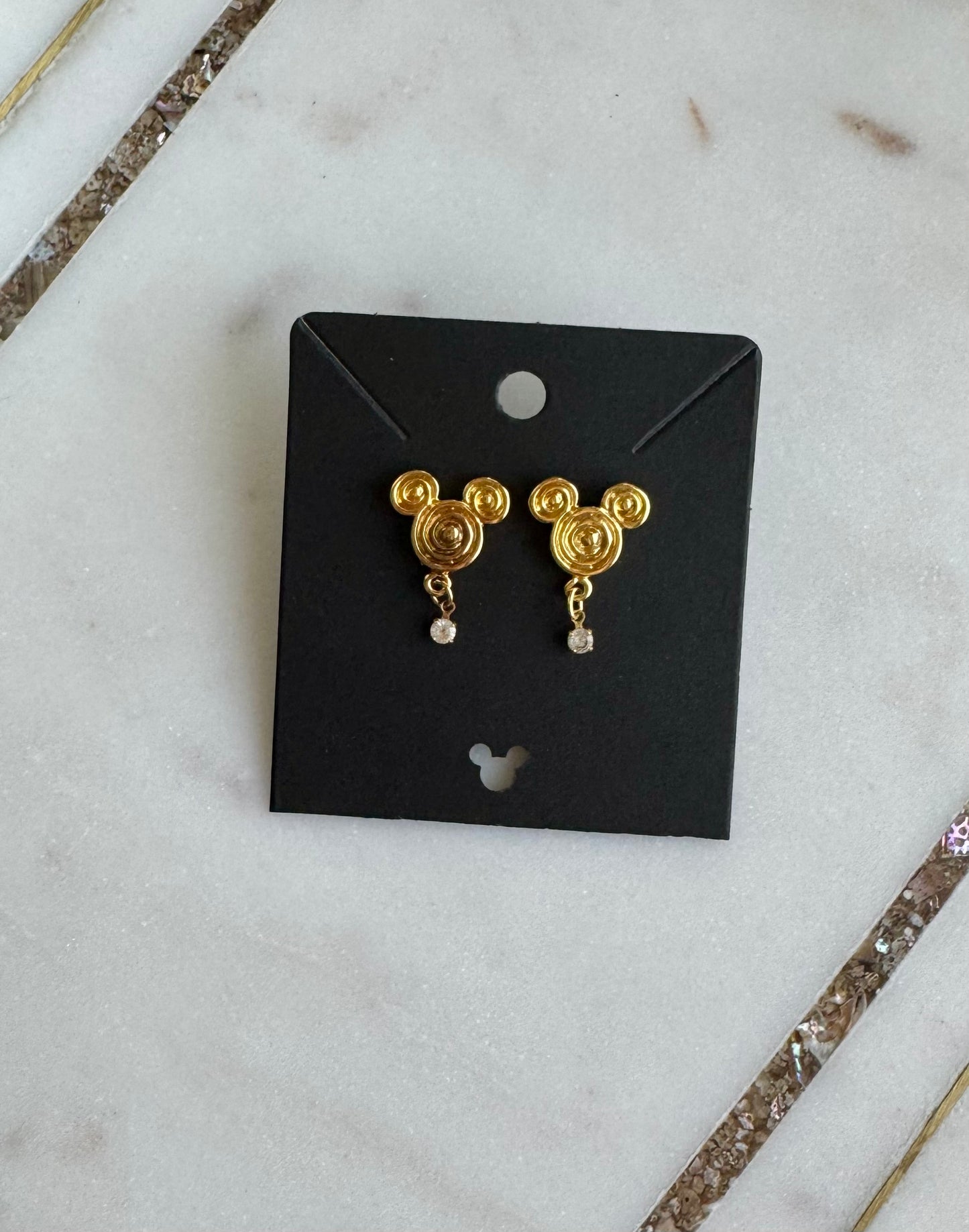 Swirl Mickey Mouse Earrings