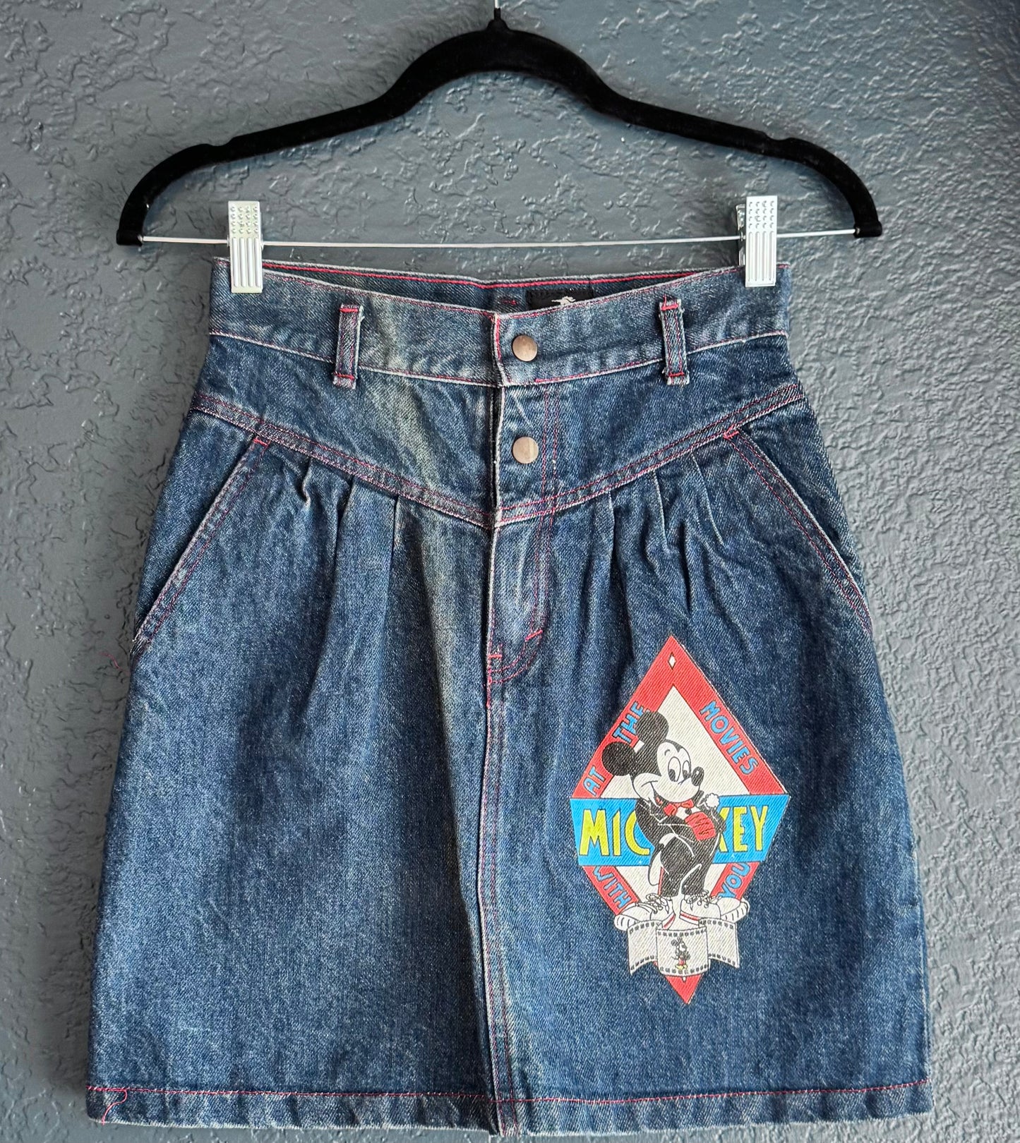 Denim Mickey Mouse Skirt
