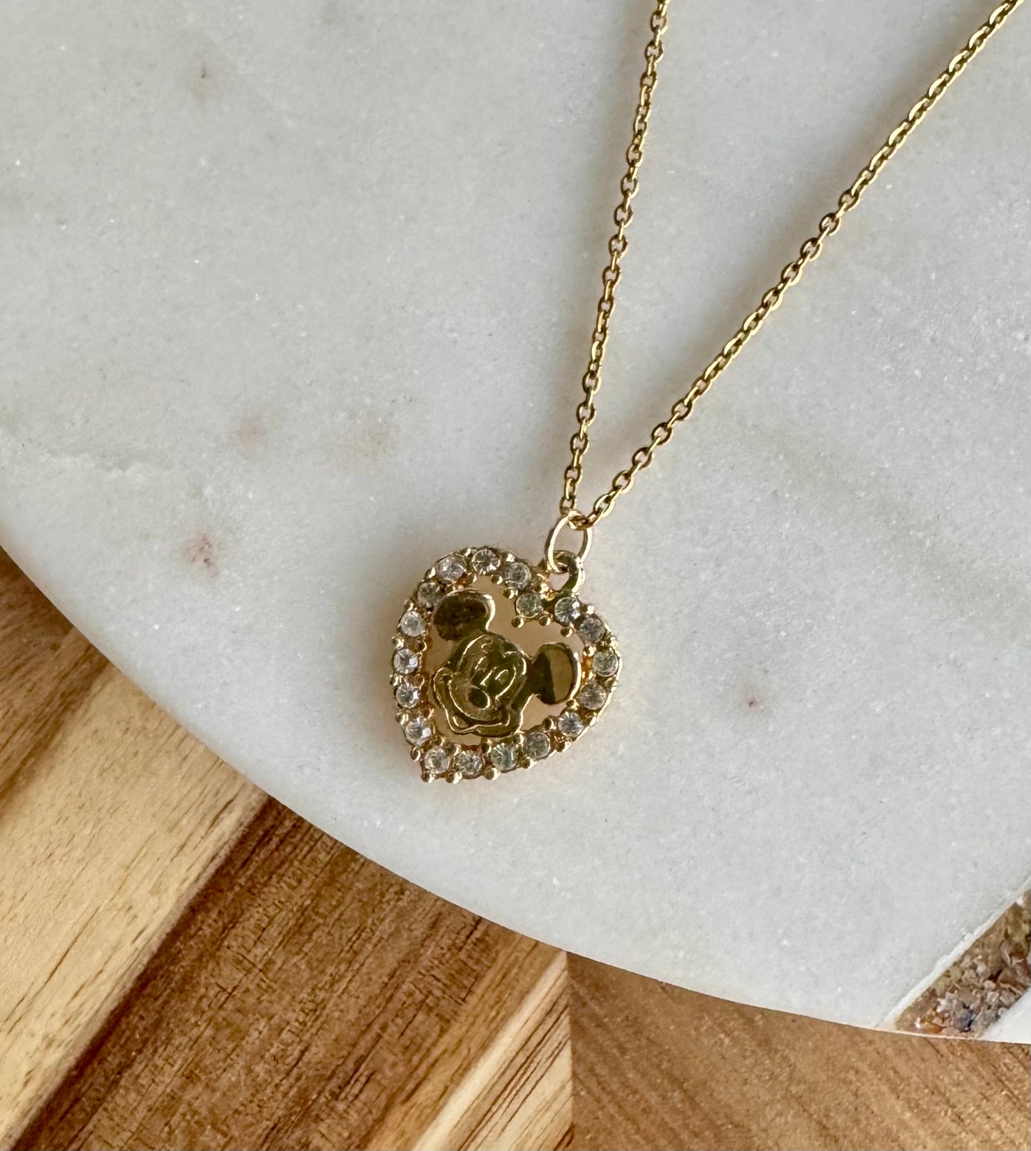 Mickey Mouse Heart Necklace