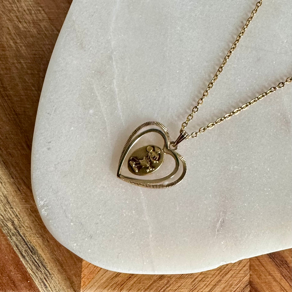 Mickey Mouse Heart Necklace