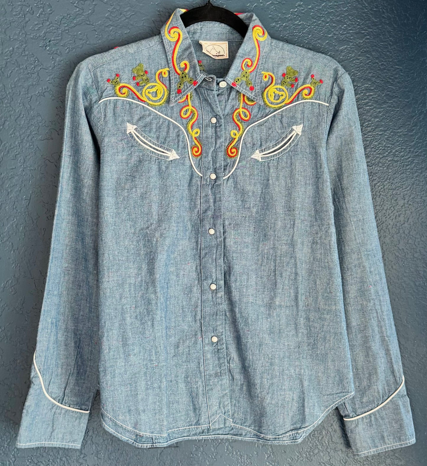 TDR Western Embroidered Mickey Button Up Shirt