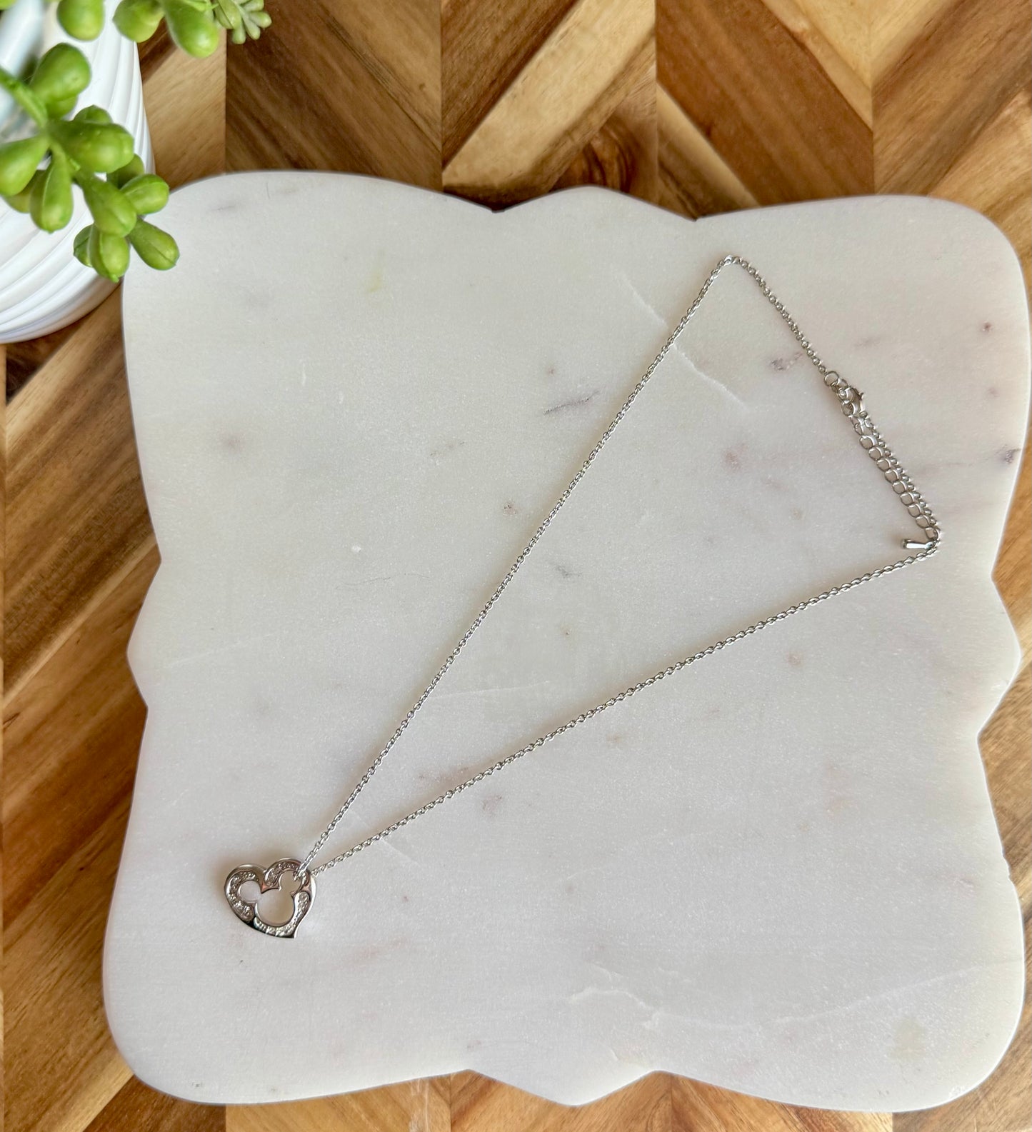 Mickey Mouse Heart Necklace