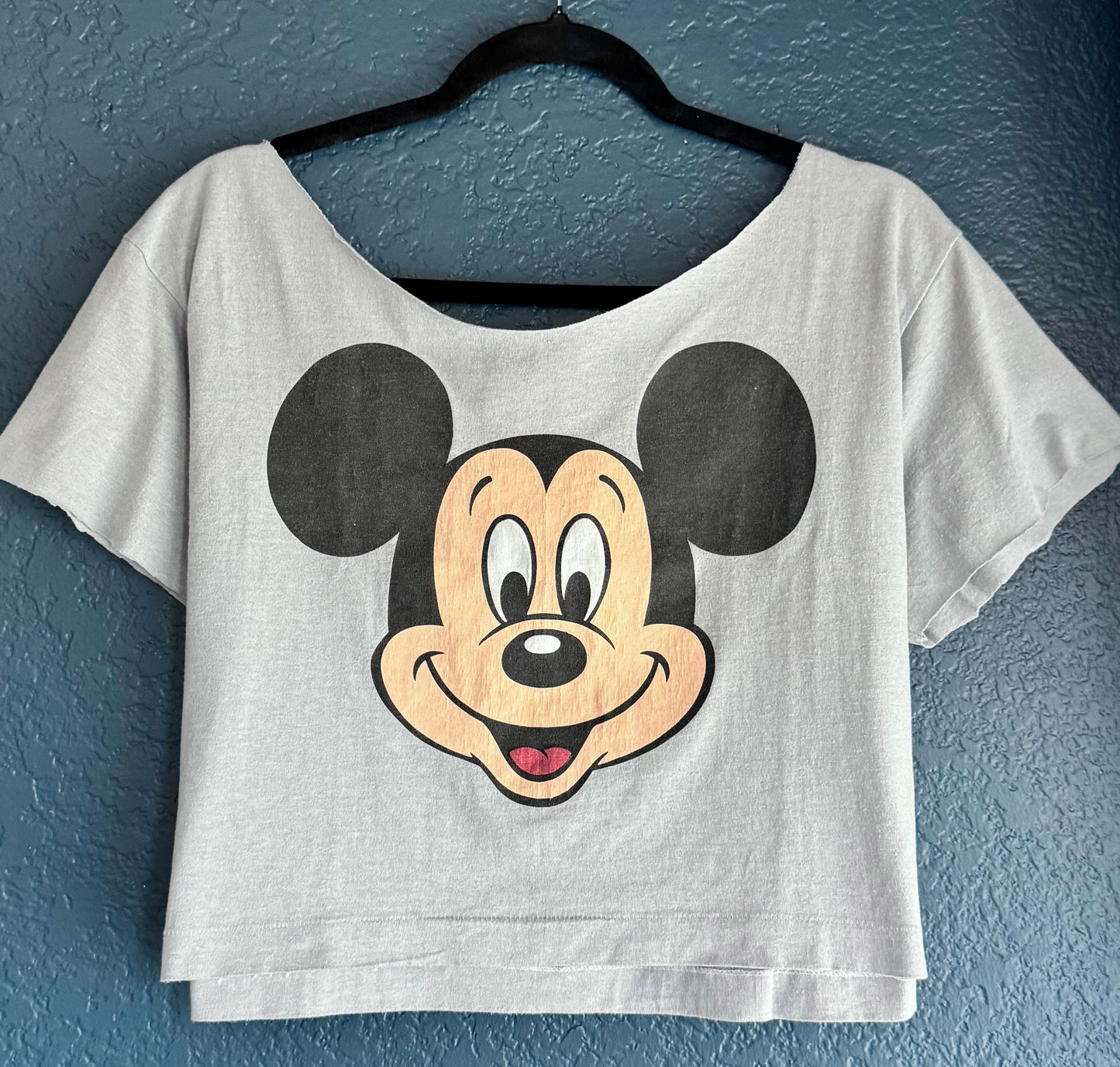 Cropped Big Face Mickey Mouse Tee