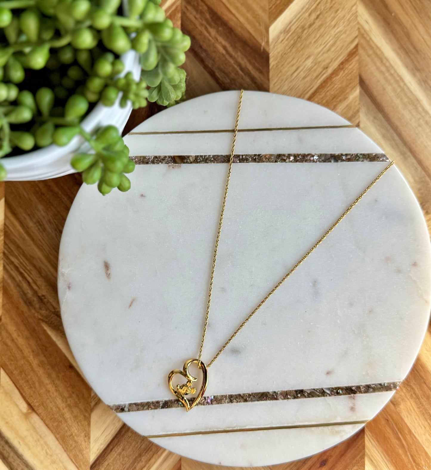 Mickey Heart Silhouette Necklace
